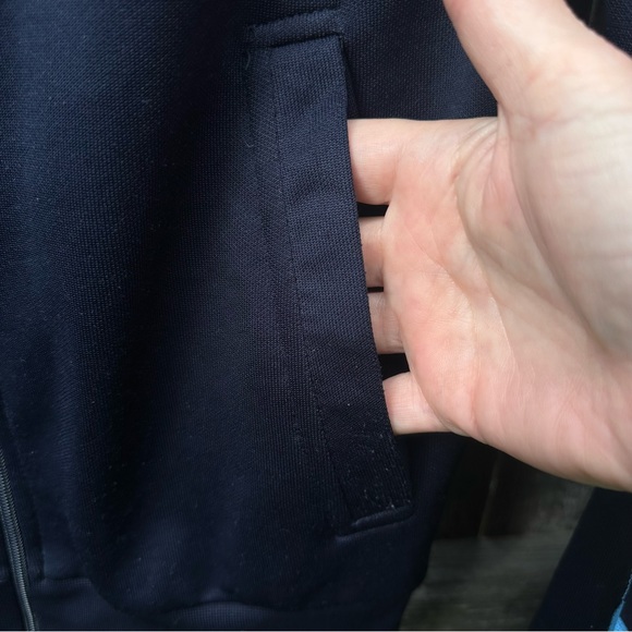 HUMMEL Classic Bee Zip Track Jacket Navy Blue Logo Soccer Futbol Men's Small - Picture 4 of 11